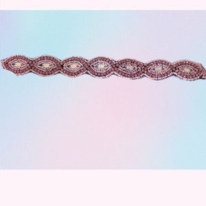 Mauve Rose Pink Crystal Headband